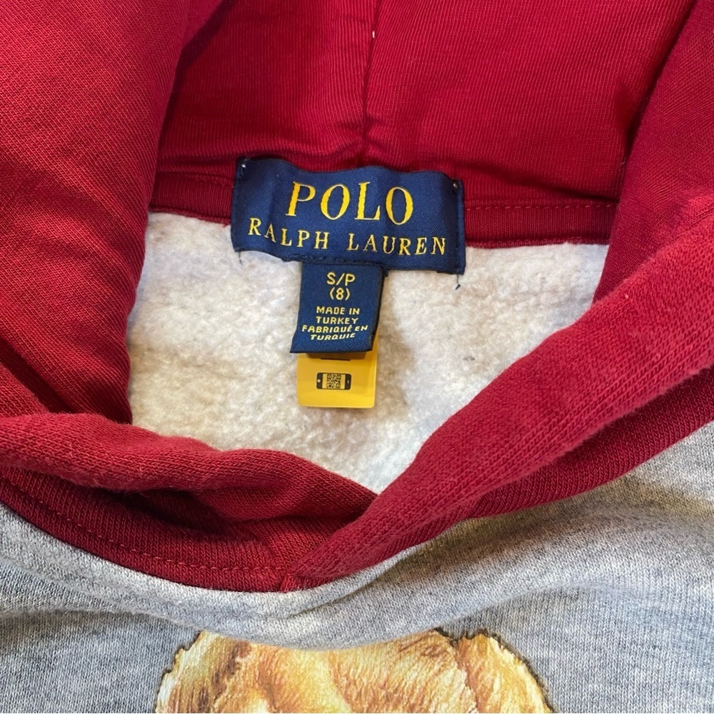 Polo Ralph Lauren Bear Color-Blocked Fleece Hoodie .Size S (8) - Picture 6 of 9